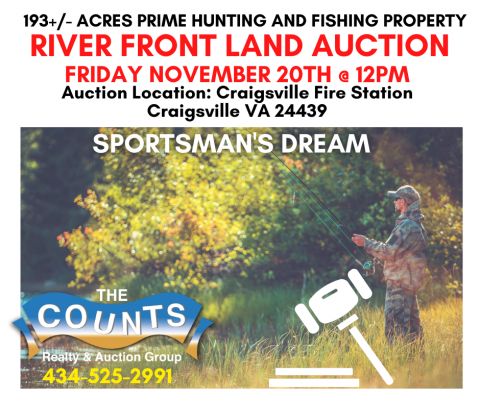 Riverfront Land Auction Friday November 20th